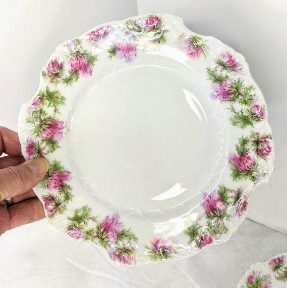 Victorian Dishes Silesia Floral Border Set of 3 - Picture 3 of 7